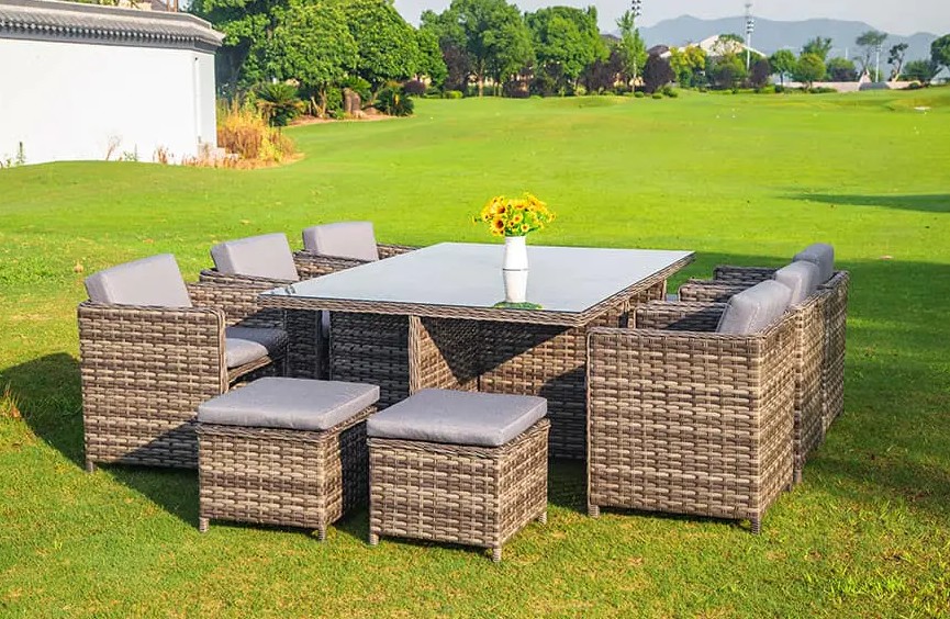 Quid Rattan Dining Sets perfectam additionem ad tuus Outdoor Space